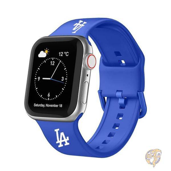 ロサンゼルスドジャーズ スマートウォッチバンド Apple Watchと互換性のある時計バンド fauch 野球 メジャーリーグ チームロゴ LA