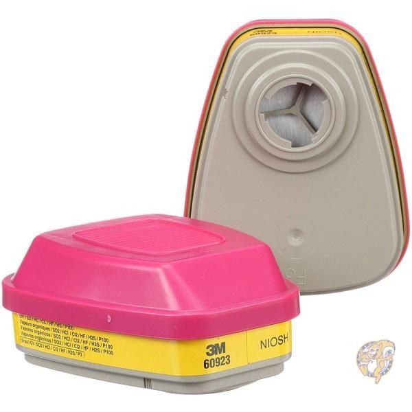 スリーエム P100 有機蒸気/酸性ガス カートリッジ 2個 3M 60923 防塵マスクフィルター 送料無料