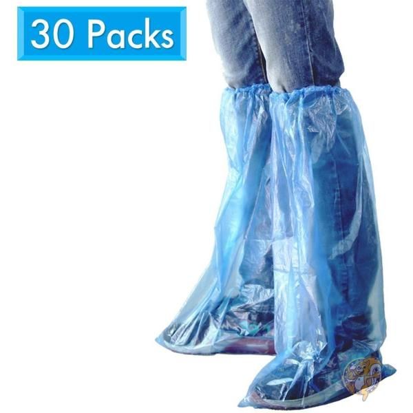 【最大2000円クーポン25日〜】使い捨て シューズカバーまとめ買い 靴カバー 長靴 防水 保護 30足分 HUABEI 送料無料