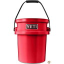 【 先着55名! 2日間限定ゾロ目555円クーポン】YETI ロードアウト 5ガロンバケツ 耐衝撃性 釣り/ユーティリティバケツ レスキューレッド