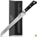 【14-15日限定!1000円クーポン20名様】Cutluxe パンナイフ - 10インチ 鋸歯状エッジナイフ 高炭素ドイツ鋼 職人シリーズ