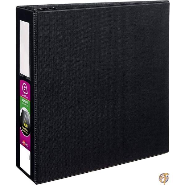 30̾!555OFFDurable Vinyl Slant Ring Binder With Label Holder, 4...