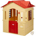 【 先着55名! 2日間限定ゾロ目555円クーポン】子供用 遊具 ケープ コテージ プレイハウス 動くドア 窓 シャッター付き 653568M Little T...