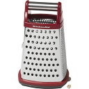 【スーパーセール500円クーポン】KitchenAid グルメ4面ステンレススチールボックスおろし金 取り外し可能なストレージコンテナ付き スモール レッド