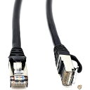 RiteAV RJ50 10p10c SFTP CAT5オス-オスケーブル シールドコネクタ付き - ブラック 1メートル