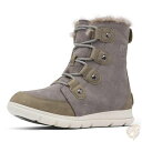 Sorel レディース エクスプローラージョアン ブーツ、クオリー/ブラック、5 M USサイズ 送料無料