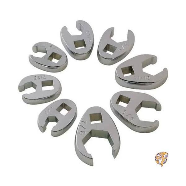 Sunex 9708 8 Piece 3/8-Inch Drive Fractional Crowfoot Flare Nut Wrench
