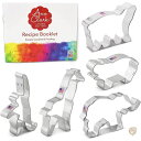 【最大2,025円OFFクーポン配布中】Ann Clark Cookie Cutters 動物園 クッキー型5個セット(ゾウ(XL)、キリン、カバ、シロクマ、サ...