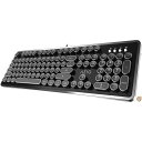 【 先着55名! 2日間限定ゾロ目555円クーポン】Azio MK RETRO メカニカルキーボード タイプライター USB接続 104キー 英語配列(正規輸入...