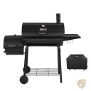 【 先着55名! 2日間限定ゾロ目555円クーポン】ロイヤルグルメ Royal Gourmet 炭火焼きグリル オフセット スモーカー カバー付き 2059cm...