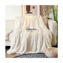 【14-15日限定!1000円クーポン20名様】ブランケット フェイクファー 177.8×198.1cm Cream White 送料無料