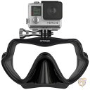 【 先着55名! 2日間限定ゾロ目555円クーポン】オクトマスク Octomask フレームレス GoPro Hero 3+ 互換 スキューバ マスク ブラック...