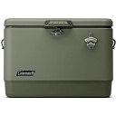 【 先着55名! 2日間限定ゾロ目555円クーポン】Coleman クーラーボックス コールマン54QT スチールベルト Ice Chest Sage セージ ...