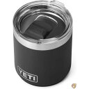 YETI (イエティ) Rambler 10オンス 積み重ね可能 ローボール 2.0 真空断熱 ステンレススチール マグスライダー蓋付き ブラック