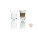 デロンギ DeLonghi ダブル ウォール サーモ ラテ グラス 2個 セット ダブル構造 ホット コップ 並行輸入品 送料無料