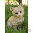 ネコ 置物 首をかしげて座る 子猫 像 インテリア 屋内外デコレーション 87978-A Hi-Line Gift Ltd