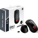 MSI CLUTCH GM41 LIGHTWEIGHT WIRELESS ゲーミングマウス 軽量 高精度センサー搭載 MS496 ブラック 送料無料