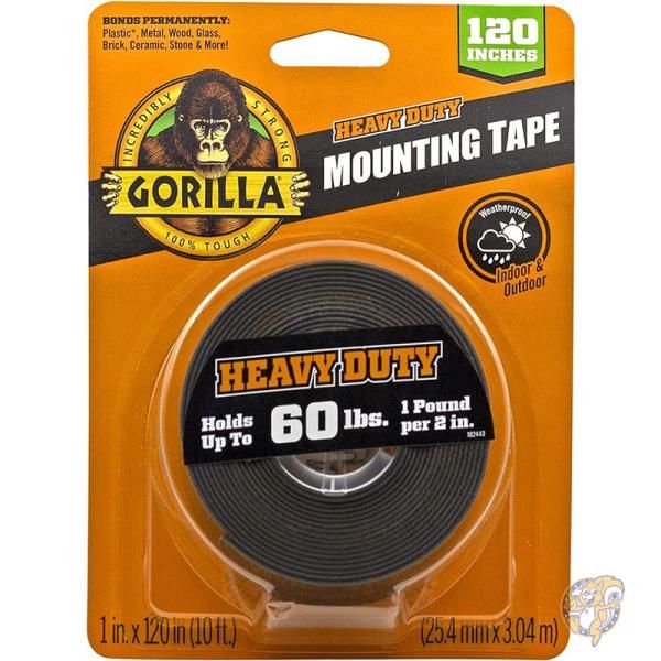 【先着50名様1000円クーポン】Gorilla ゴリラ ヘビーデューティ エクストラ ロング 両面テープ 超強力 粘着テープ 2.5x304cm DIY 102441