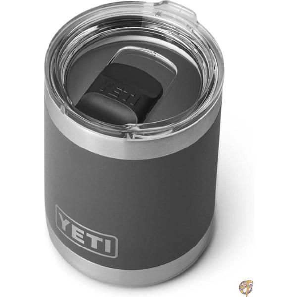 【お買い物マラソン！555円クーポン】YETI (イエティ) ランブラー 10オンス ローボール 真空断熱 ステンレス製 マグスライダー蓋付き チャコール