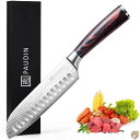 【4日20時1000円クーポン20名様】Santoku Knife - PAUDIN 7インチ キッチンナイフ スーパーシャープ多機能アジアンナイフ 送料無料