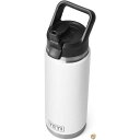 【ラスト700円クーポン!先着50名様】YETI (イエティ) Rambler 26オンスボトル 真空断熱 ステンレススチール ストローキャップ付き ホワイト