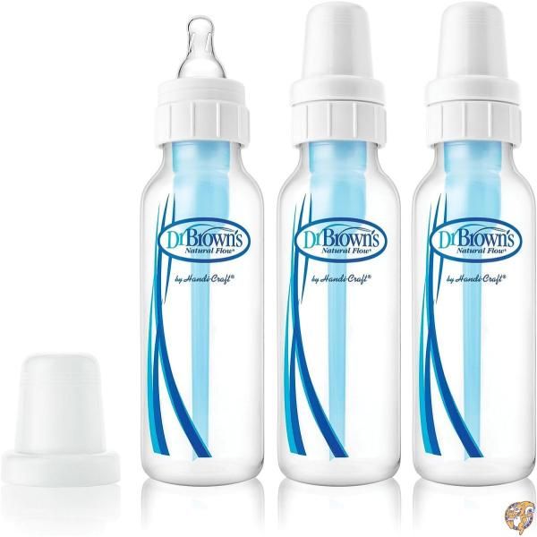Dr. Brown's 3 Pack BPA Free Polypropylene Bottle, 8 oz Ӯ 250ml 3ĥå...