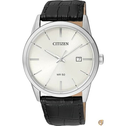 【先着30名様!全品555円OFF】Citizenメンズ腕時計 クォーツ ステンレススチール製 レザーバンド カジュアルウォッチ ブラック (モデル:BI5000-01A) 送料無料 【先着30名様!全品555円OFF】Citizenメンズ腕時計 クォーツ ステンレススチール製 レザーバンド カジュアルウォッチ ブラック (モデル:BI5000-01A) 送料無料