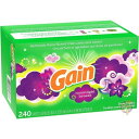 ゲイン ドライヤーシート Gain GV013 乾燥機 シワ 240枚入 ムーンライトブリーズ香り 送料無料