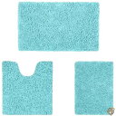 【 先着55名! 2日間限定ゾロ目555円クーポン】HOMEIDEAS トイレマット 2点/3点セット バスマット バスルーム 足元マット トイレ蓋カバー U型...