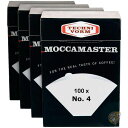 【30日限定500OFFクーポン配信】Technivorm Moccamaster モカマスター コーヒー ペーパーフィルター 100枚 4箱セット 43237...