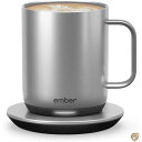 【 先着55名! 2日間限定ゾロ目555円クーポン】Ember 温度コントロール スマートマグ 2 10オンス シルバー 1.5時間バッテリー寿命 アプリ制御 ...