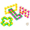 【 先着55名! 2日間限定ゾロ目555円クーポン】ワッキートラック スナップ&クリック フィジェットトイ Neliblu スネークパズル 4個 送料無料