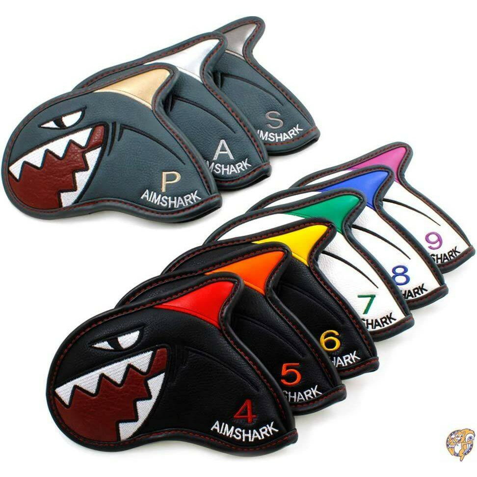 【クーポン配信中】AIMSHARK ゴルフカラーリングアイアンカバー/9個セット/ゴルフヘッドカバー(ミックスブラック+WH+グレーセット) ゴルフコンペ 景品...