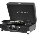 【4/30日限定★円高還元!!510円クーポン】Victrola ビンテージ 3速 Bluetooth ポータブル スーツケース レコードプレーヤー 黒 送料無...