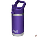 【 先着55名! 2日間限定ゾロ目555円クーポン】YETI (イエティ) Rambler Jr. 12オンス 子供用ボトル ストローキャップ付き パープル