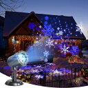 【先着55名様!全品555円クーポン配信中】クリスマス プロジェクション ライト 屋内外 回転 雪景色 冬 装飾 雪の結晶 クリスマスイルミネーション デコレー...