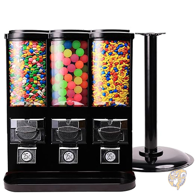 【ポイント3倍4日&5日】スタンド付き業務用 ガムボール/キャンディマシン 自動販売機 取り外し可能なキ..