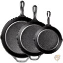 【30日限定500OFFクーポン配信】ロッジ Lodge プレシーズニング 鋳鉄フライパンセット 20cm フライパン、26cm フライパン、30cmフライパン...