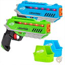 【 先着55名! 2日間限定ゾロ目555円クーポン】ナーフ Nerf レーザーストライク 2人用レーザータグゲームパック 91m射程ブラスター2個 ホルスター2...