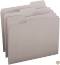 【最大2,025円OFFクーポン配布中】File Folders, 1/3 Cut Top Tab, Letter, Gray, 100/Box (並行輸入品)...