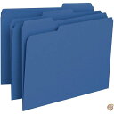【最大2,025円OFFクーポン配布中】File Folders, 1/3 Cut Top Tab, Letter, Navy, 100/Box (並行輸入品)...