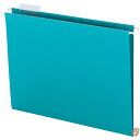 【最大2,025円OFFクーポン配布中】Hanging File Folders, 1/5 Tab, 11 Point Stock, Letter, Teal,...