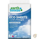 アースブリーズ Earth Breeze 洗濯洗剤シート 30 枚 - 60 回分 無香料 プラスチックジャグ不使用 アメリカ洗剤 日本未発売 輸入