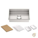 キッチンシンク ステンレススチール シングルボウル 付属アクセサリー付き 73cm 深さ25cm 23651-NA KOHLER コーラー