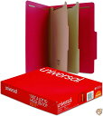 【最大2,025円OFFクーポン配布中】Pressboard Classification Folders, Letter, Six-Section, Ruby...