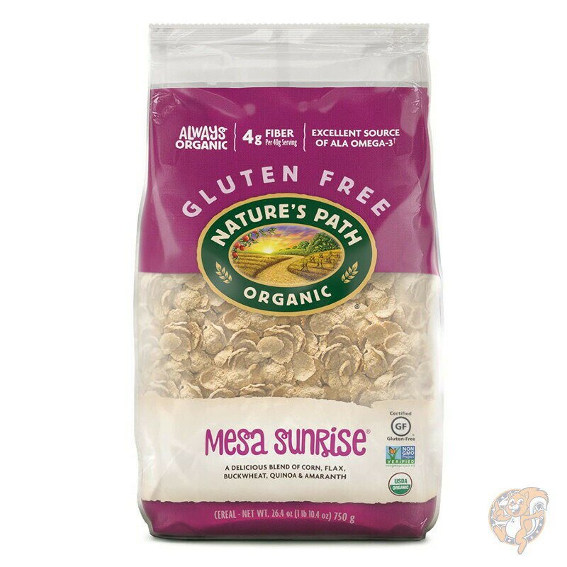 【クーポン配信中】Nature's Path オーガニック グルテンフリー Mesa Sunrise フレーク シリアル 750g×6袋入り 送料無料