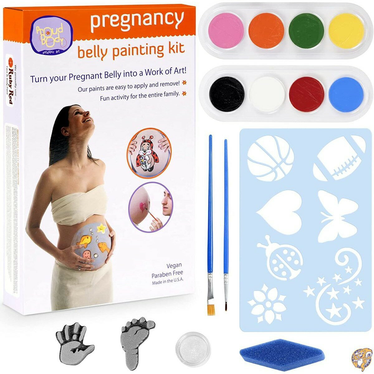 Proud Body ベリーキャストペイントセット アメリカの妊婦の間で流行っている Belly Cast 送料無料