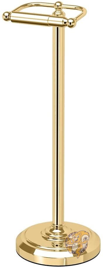 【15日限定888円クーポン】Gatco 1436 Designer II Pedestal Paper Holder, Polished Brass [並行輸入品] 送料無料