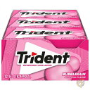 【 先着55名! 2日間限定ゾロ目555円クーポン】Trident トライデント バブルガム シュガーフリーガム お菓子 14個入り12パック 12546011...