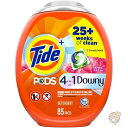 タイド Tide ポット with ダウニー 液体 洗濯洗剤パック エイプリルフレッシュ 85個 アメリカ洗剤